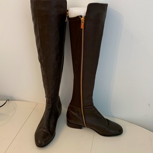 Michael Kors Brown Leather Tall Boots - size 6 - like new! - Picture 5 of 14